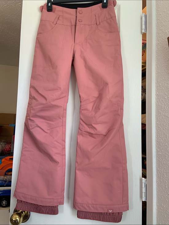 Roxy Pants - Roxy Pink Snow Pants with Boot Gaiters